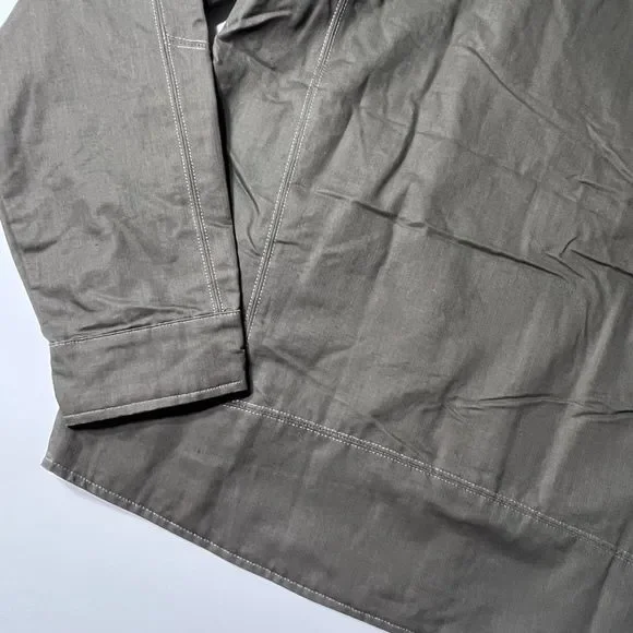 NWOT Kuhl Burr Jacket Mens Size Large Gunmetal Green Canvas Full Zip - Picture 9 of 11